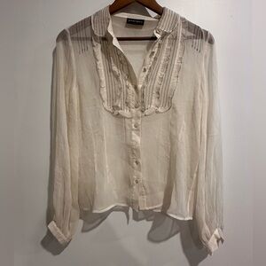 PRINCIPLES Cream‎ Sheer Blouse
